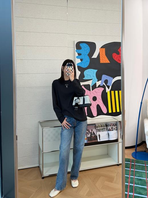 赛琳 2026春夏刚需神款✨ 简约刺绣长袖打底衫（MM） 商品图5