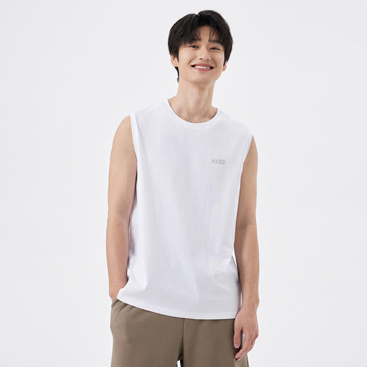 gxgjeans男装【100%棉】26夏季男式无袖T恤百搭户外跑步运动休闲背心K&C 商品图2