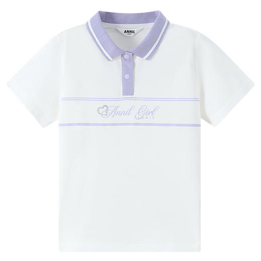 女童翻领短袖针织衫夏季新款安奈儿童装EG621684 商品图6