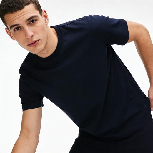 【天蚕丝5A抗菌】铂雅圆领短袖上衣，棉、涤、蚕丝混纺，品质细腻，手感滑爽，面料是5A抗菌99/26962U 商品图1