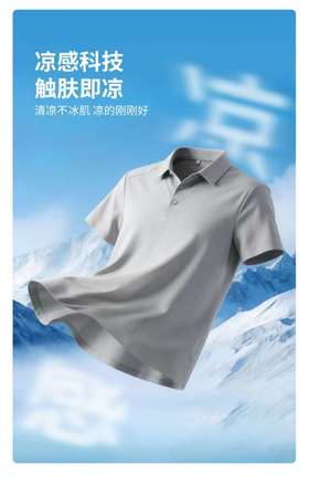 【直发】LONDONFOG 男士POLO领净色短袖T恤﹣DLSKTM26A501