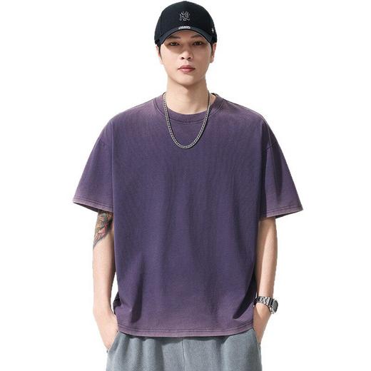 【DYG】【纯棉】大依优型大码男装夏季圆领短袖T恤美式潮流休闲短袖上衣 商品图4