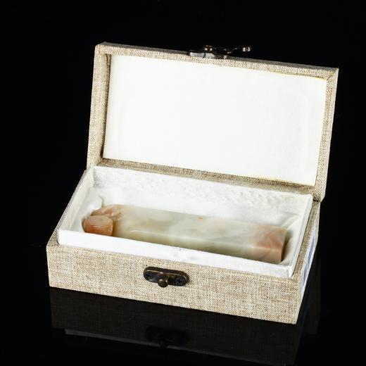 孤品18022老挝石桃花粉冻石富甲一方姓名章闲章2.0*2.0*10.8cm 商品图4