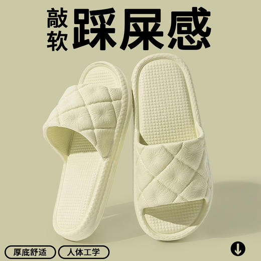 【耐穿抗造！厚底舒适】女士拖鞋轻便室内菱形防滑凉拖鞋速干男款家用居家日常甜美学生。xb 商品图1