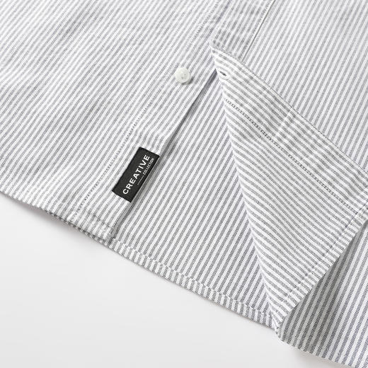 gxgjeans男装【棉100%】26夏款男士短袖条纹衬衫舒适柔然时尚百搭男上衣K&C 商品图5