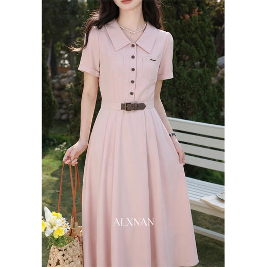 鹿向南「雾粉简讯」法式浪漫气质甜美女春夏季新款通勤百搭连衣裙 商品图4