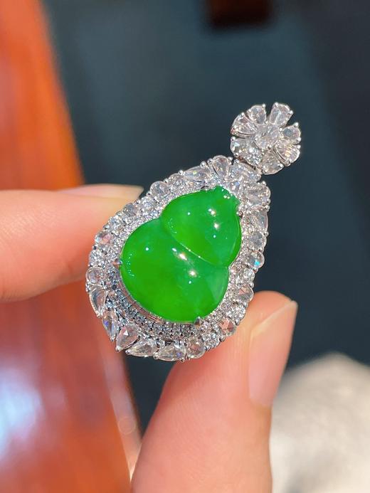 葫芦翡翠戒指吊坠两用 商品图1