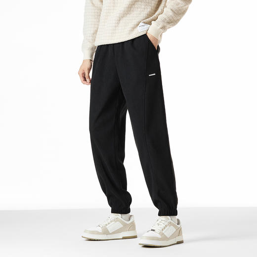 gxgjeans男装男士休闲裤25春新款纯色宽松舒适百搭卫裤运动校园束脚裤男K&C 商品图3