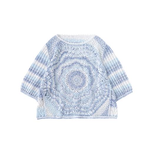 苏苏姐家飞玉短袖段染版手工diy编织钩针5号段染蕾丝毛线团材料包 商品图3