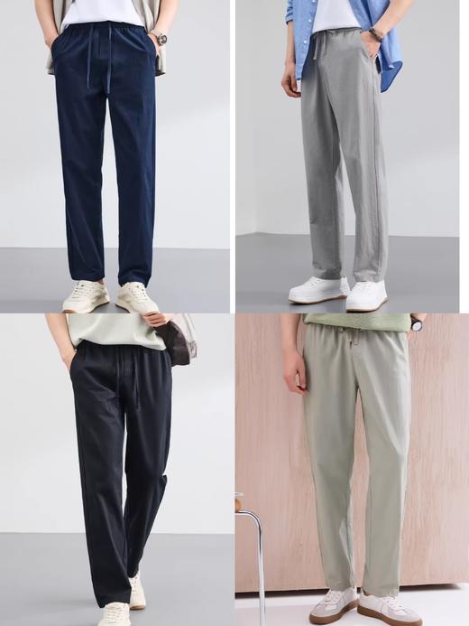 直发【2537】 会呼吸的面料！男士亚麻棉直筒休闲裤 商品图0