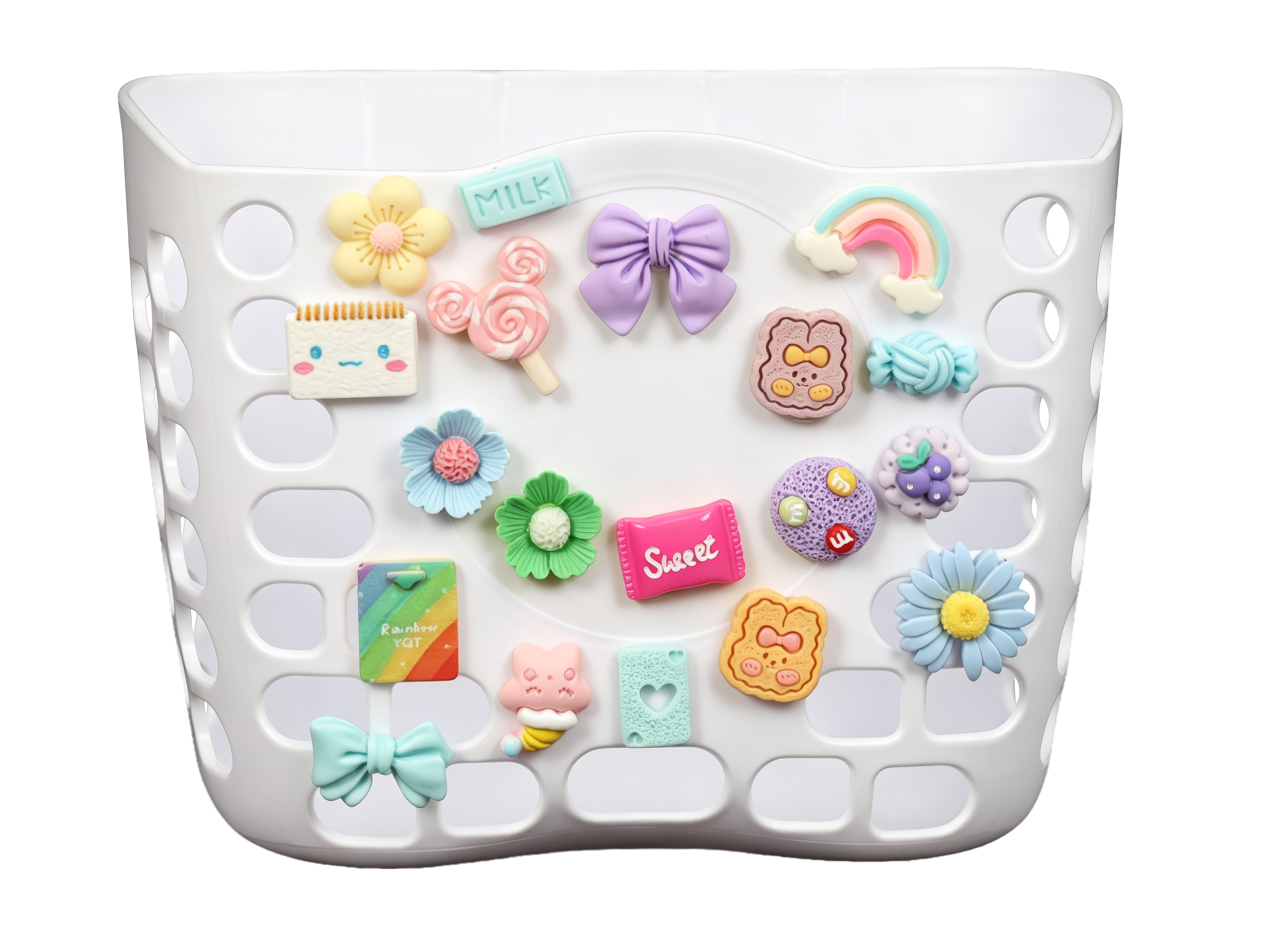 【会员专享】白色DIY车篮+配件（配件样式随机）