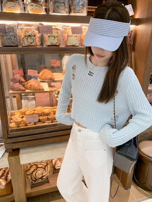 <曾小咸推荐>4.2现货秒杀 ！微信超特价！韩系2破洞针织衫 日常119.99 立减70 秒杀49.99！！ 商品图13