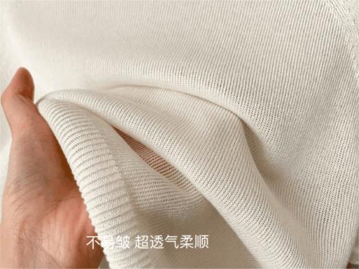 3-5天发货 32%天丝 马卡龙系无缝一线针织短袖 莱赛尔 + 莫代尔黄金混纺  A-5928 商品图5
