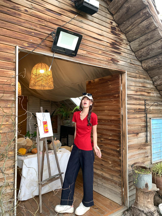 <曾小咸推荐>4.2现货秒杀 ！微信超特价！2色九分阔腿牛仔裤 日常189.99 立减100 秒杀89.99！！卡其色开衫秒杀59.99！！ 商品图10