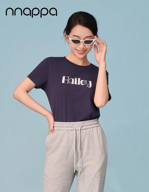 蕾丝绣英文圆领女上衣CA7342 商品图3