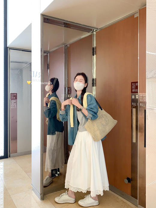 <曾小咸推荐>4.2现货秒杀 ！微信超特价！韩系做旧牛仔蓝衬衫（不含披肩） 日常229.99 立减120 秒杀109.99！！ 商品图10