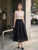SC2B50 漆黑色 中长裙 四季 通勤优雅立体提花显瘦 高级女装 BERNIEELEN伯妮斯茵 商品缩略图0