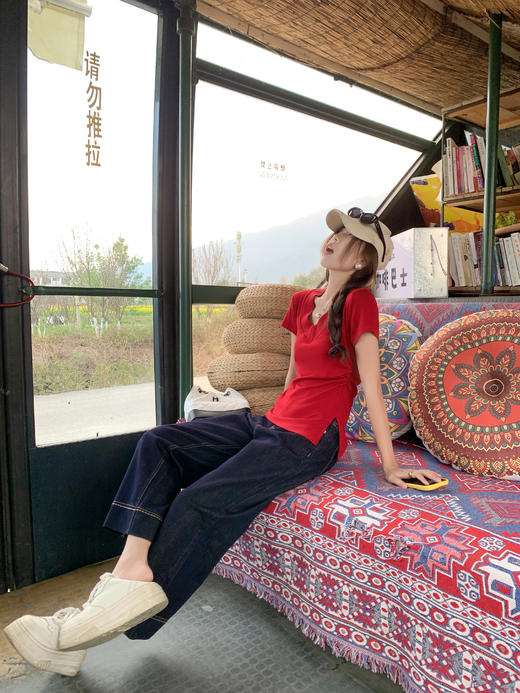 <曾小咸推荐>4.2现货秒杀 ！微信超特价！2色九分阔腿牛仔裤 日常189.99 立减100 秒杀89.99！！卡其色开衫秒杀59.99！！ 商品图11