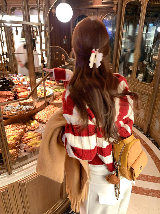 <曾小咸推荐>4.2现货秒杀 ！微信超特价！韩系条纹连帽拉链毛衣 日常219.99 立减120 秒杀99.99！！ 商品图11