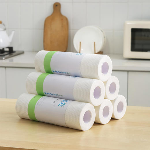 溢爱5大卷家用次抛懒人抹布50段/卷 干湿两用不沾油 能做去油洗碗布 商品图2