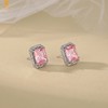 【香港周六福黄金钻石首饰】K铂金CNC彩宝钻石粉色浪漫耳钉 商品缩略图2