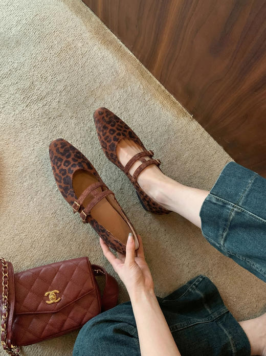 三色复古双带内增高玛丽珍小跟鞋 商品图9