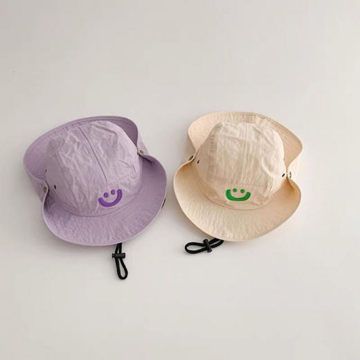 韩国宝宝帽子夏季薄款儿童户外渔夫帽大檐男女童遮阳防晒登山帽潮 商品图0