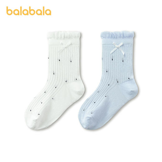 【商场同款】巴拉巴拉儿童袜子夏季新款网眼女童波点提花袜两双装 商品图4