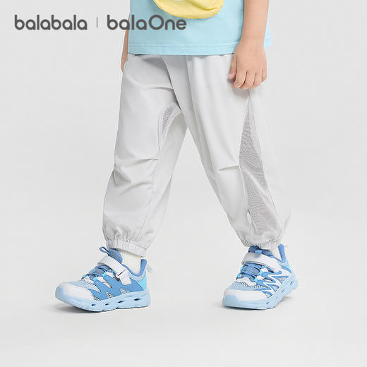 巴拉巴拉男女童休闲裤儿童裤子2026新款夏季薄款拼接网眼透气长裤 商品图1