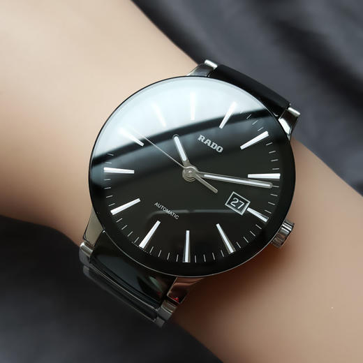 【95新】RADO 雷达R30941152自动机械机芯日期显示38MM（男款）晶萃系列精钢/陶瓷050326NJS23 商品图7