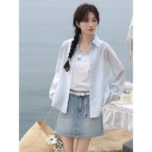 鹿向南【0405/20:00新品前1小时7折限量100件】蓝色牛仔半身短裙 商品图2