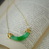 龢盒原创 老翡翠18k金镶微笑锁骨链 商品缩略图3