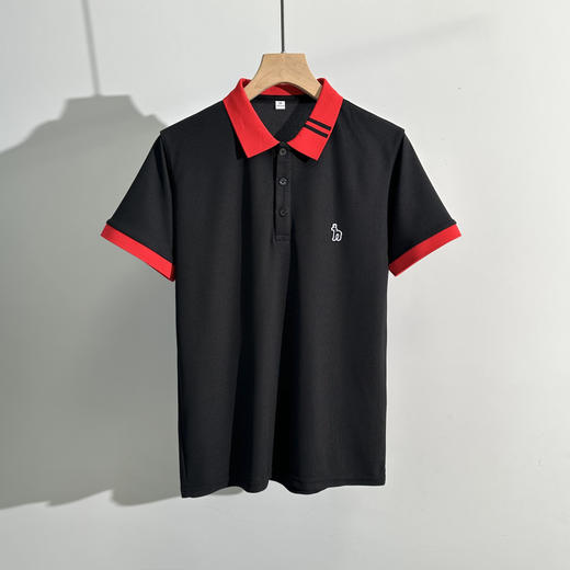 哈吉斯经典POLO刺绣 撞色翻领+袖口包边， 商品图2