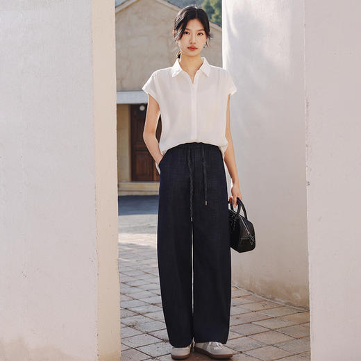 SAKURA樱花 棉麻牛仔裤 软糯亲肤 活动自在无束缚 26101 商品图1