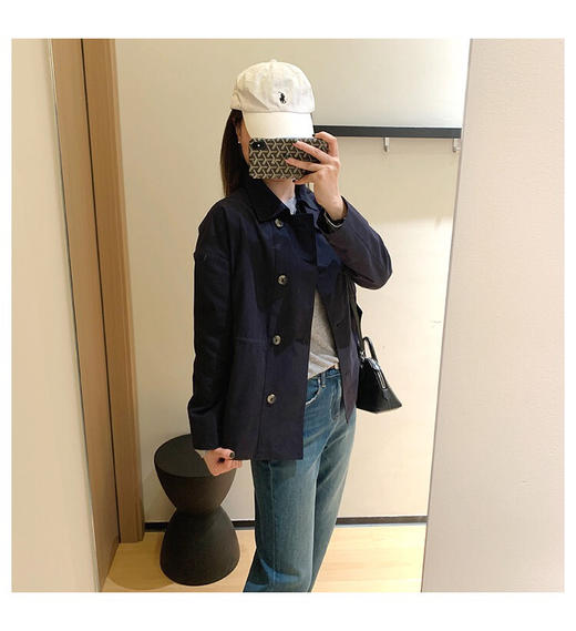 YAW55163撞色短款风衣 商品图4