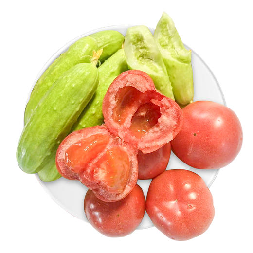 【自营】山东西红柿+白玉黄瓜双拼4.6斤 京东包邮 商品图4