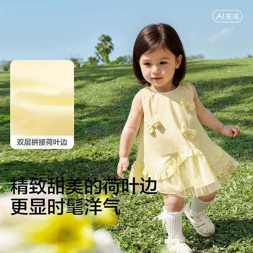 【balaOne】巴拉巴拉宝宝裙子婴儿连衣裙公主裙2026新款甜美舒适 商品图3
