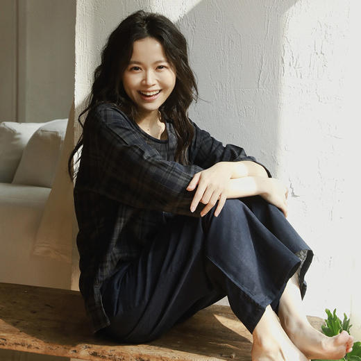 全棉双层纱~七分袖九分裤纯棉女士睡衣春夏季全棉纱布可外穿套头家居服套装 商品图6