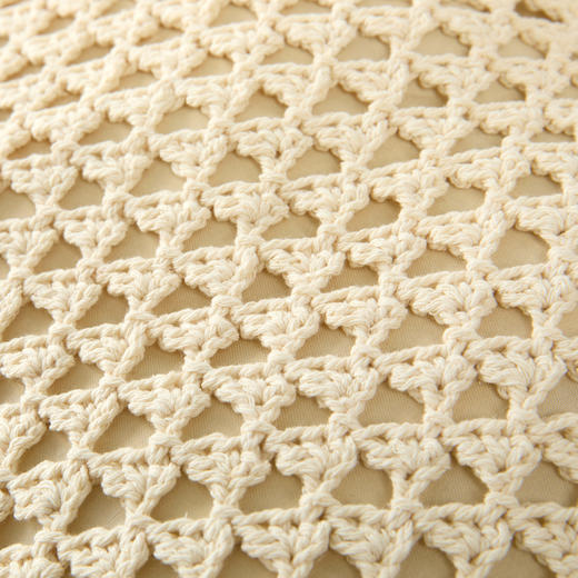 三彩2026新款单肩手提大容量包包通勤渔网镂空慵懒度假托特包休闲 商品图3