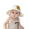 宝宝防晒帽子女童清新小花大帽檐空顶帽夏天女宝宝透气遮阳太阳帽8个月-4岁帽围45-52cm 商品缩略图4