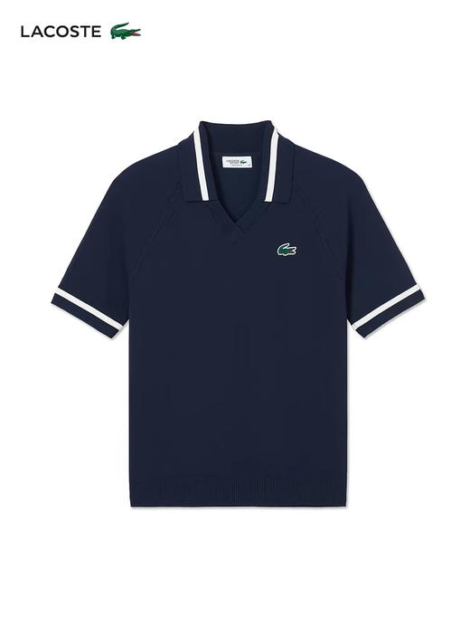 高尔夫针织衫，胸口小标工艺。刺绣设计条纹翻领气质PoloE040288 商品图8