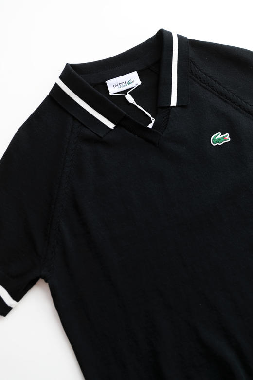 高尔夫针织衫，胸口小标工艺。刺绣设计条纹翻领气质PoloE040288 商品图10