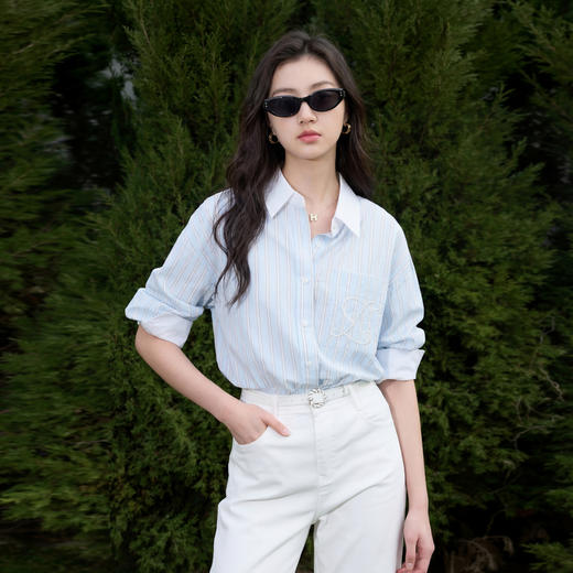 三彩2026新款白色皮质腰带圆形麻花窄版束腰配裤装法式温柔清新女 商品图3