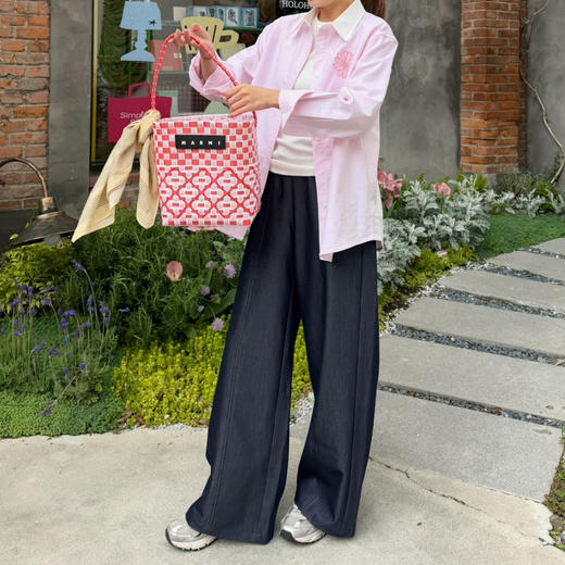 2604114   夏款🌞薄牛仔，深蓝色小阔腿 商品图9