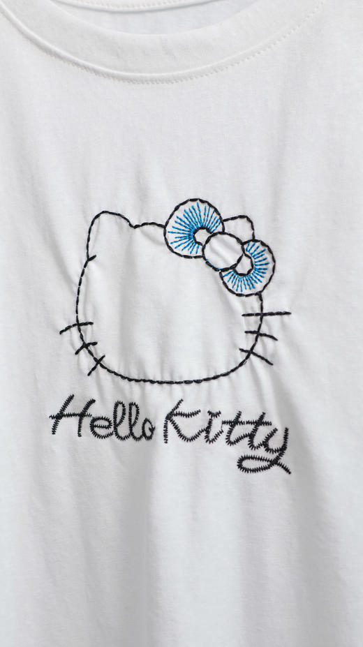 猫咪tee|减龄韩系kt刺绣T恤 商品图3