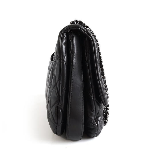 【95新】CHANEL香奈儿大号黑银羊皮机场包CF链条包单肩包中性款300326NJS07 商品图3