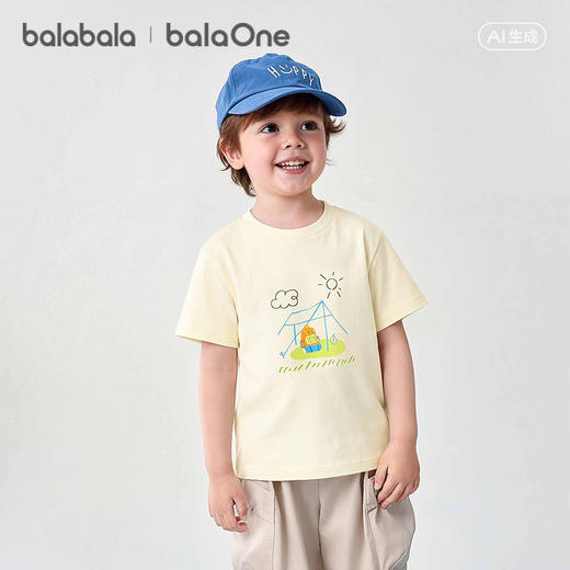 巴拉巴拉童装儿童短袖t恤男女童2026新款夏卡通印花上衣基础百搭 商品图0