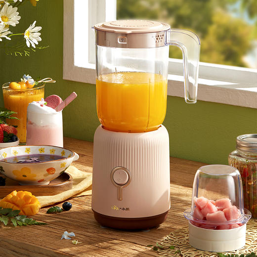 【积分兑换】小熊 料理机LLJ-C10S2（双杯）双杯组合果汁 奶昔 绞肉 辅食 商品图0