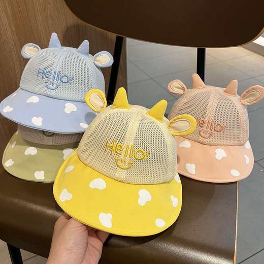 宝宝遮阳帽夏季大檐网眼婴儿渔夫鸭舌帽薄款男女儿童防晒棒球帽 商品图2