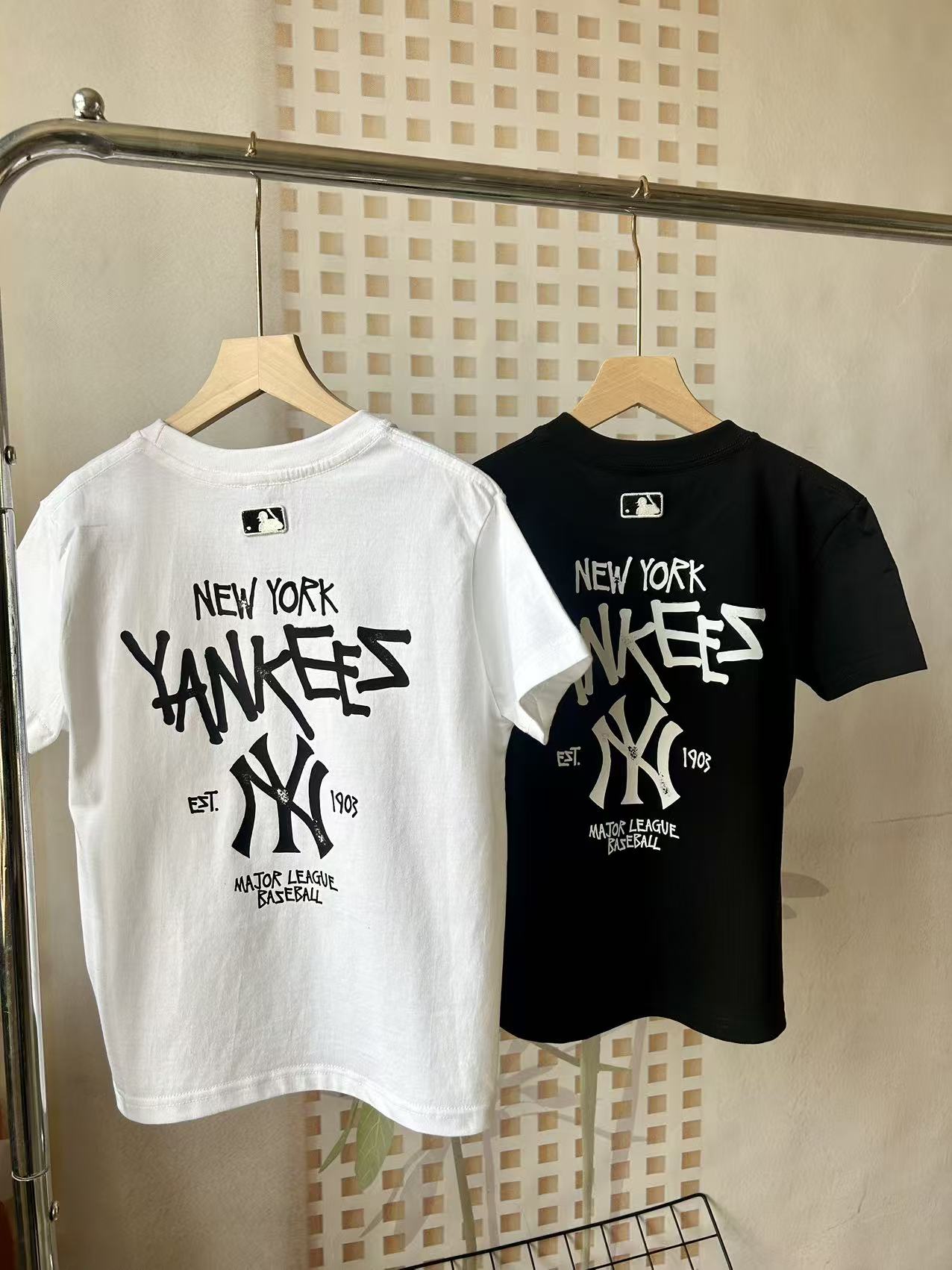 点此购买120-160MLB洋基队夏季儿童字母印花短袖T恤 kk 344051